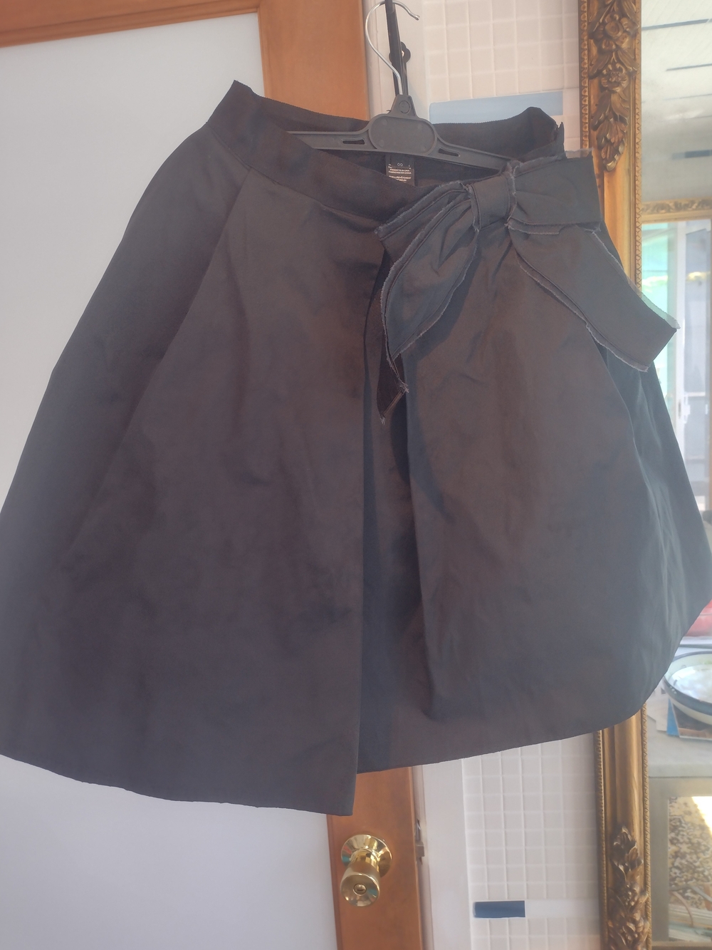 Marc Jacobs Black A-Line Skirt with Side Bow